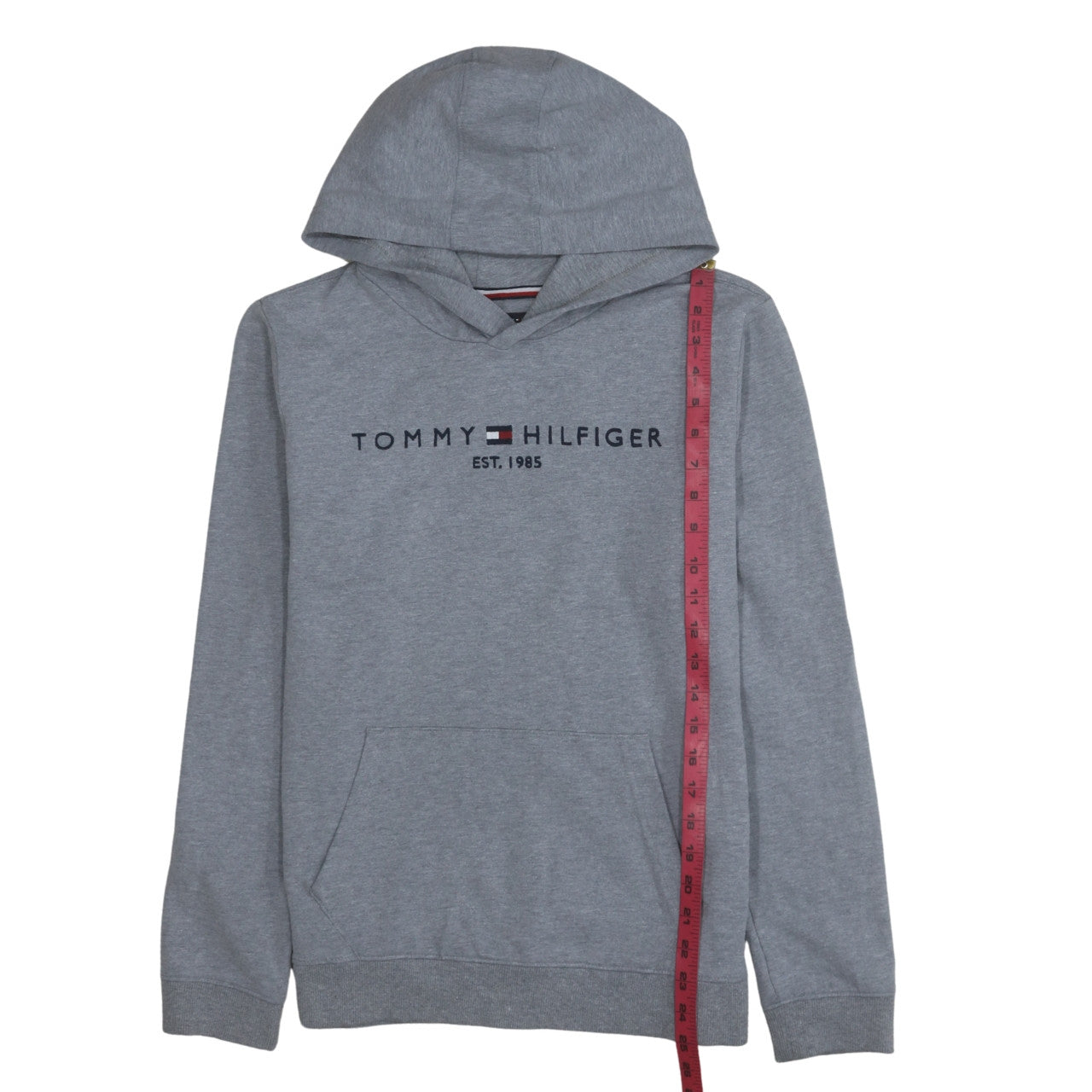 Tommy Hilfiger Teens Grey Pullover Hoodie with Logo Size 16