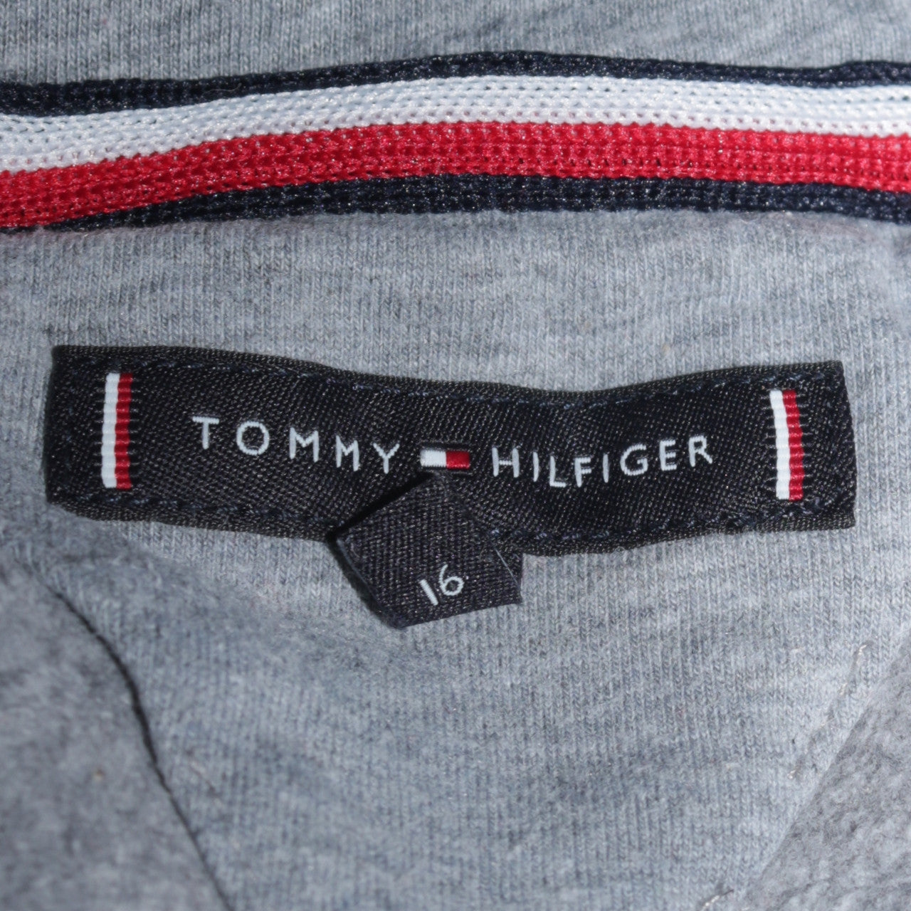Tommy Hilfiger Teens Grey Pullover Hoodie with Logo Size 16
