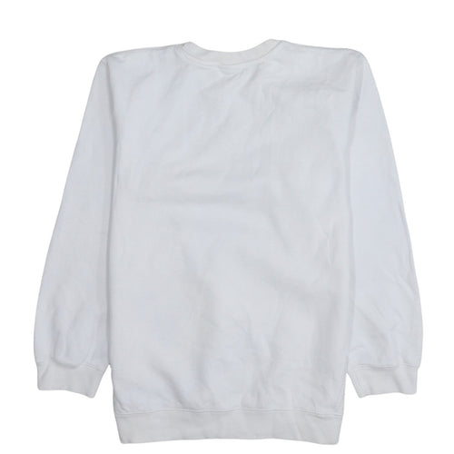 Nike Teens White Pullover Sweatshirt Swoosh Logo Fleece S