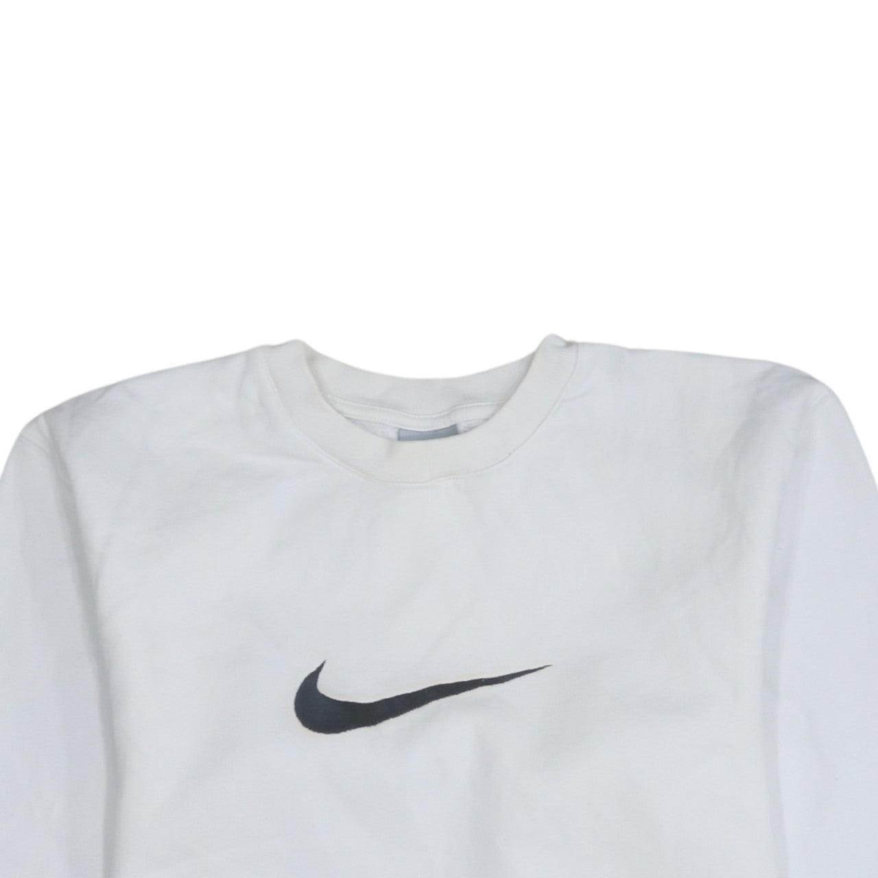Nike Teens White Pullover Sweatshirt Swoosh Logo Fleece S