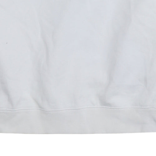 Nike Teens White Pullover Sweatshirt Swoosh Logo Fleece S