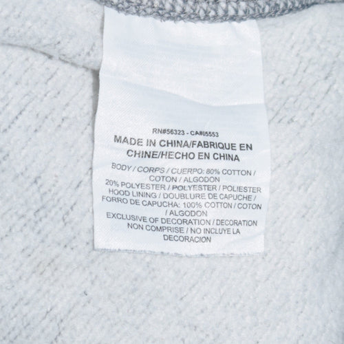 Nike Men's Grey Full Zip Hoodie S Sports Logo Sweatshirt