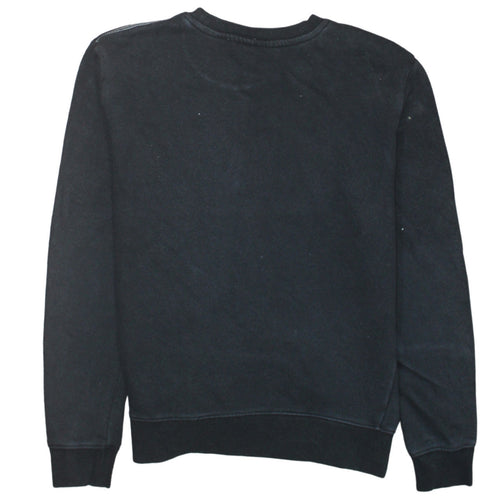 Fila Men's Black Crew Neck Sweatshirt M Regular Fit Logo Pullover