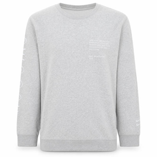 Front view of Nike Men's Grey XL Pullover Sweatshirt Crew Neck Sportswear