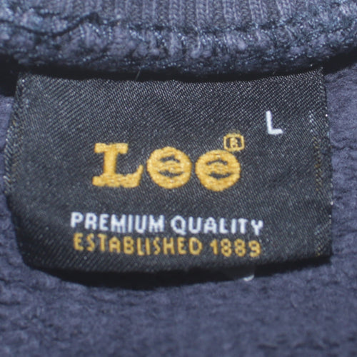 Lee Men's Blue Cotton Crew Neck Pullover Sweatshirt Size L