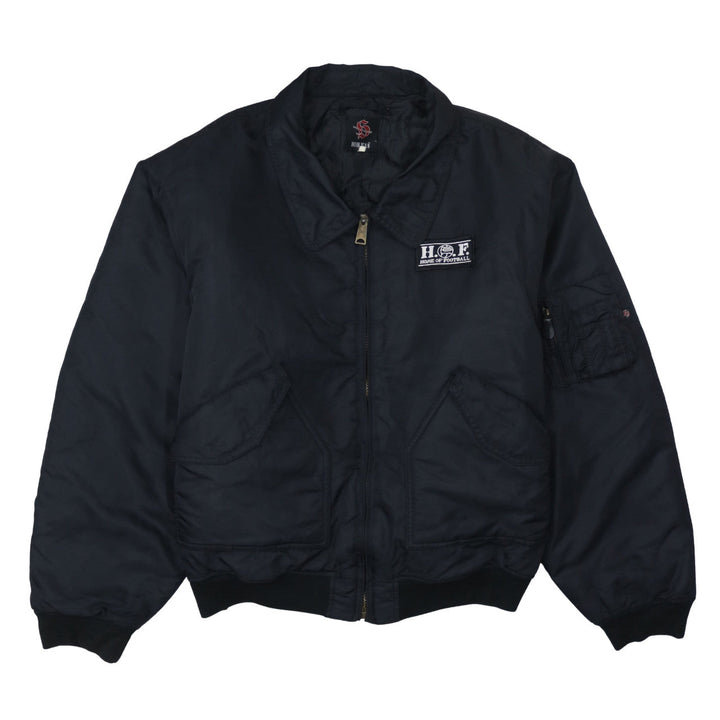 Hooligan Men's Black Bomber Jacket Medium Football Streetwear
