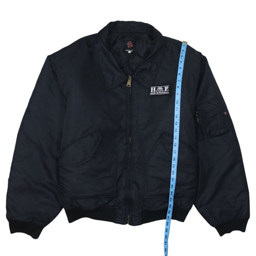 Hooligan Men's Black Bomber Jacket Medium Football Streetwear