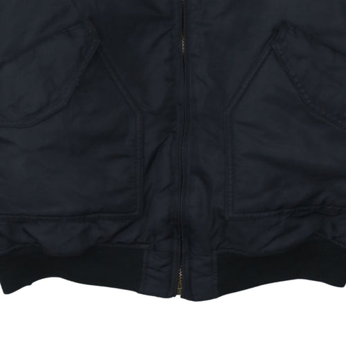 Hooligan Men's Black Bomber Jacket Medium Football Streetwear