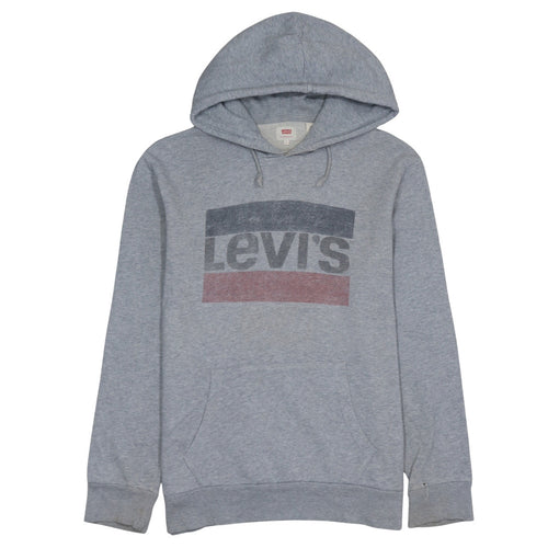 Levi's Men's Grey Logo Pullover Hoodie Size L Regular Fit