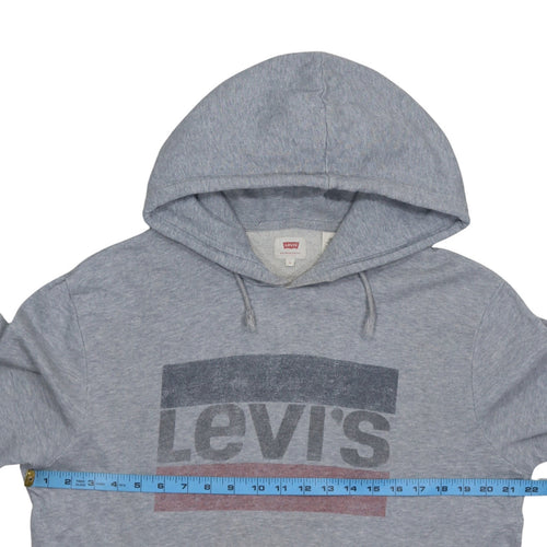 Levi's Men's Grey Logo Pullover Hoodie Size L Regular Fit
