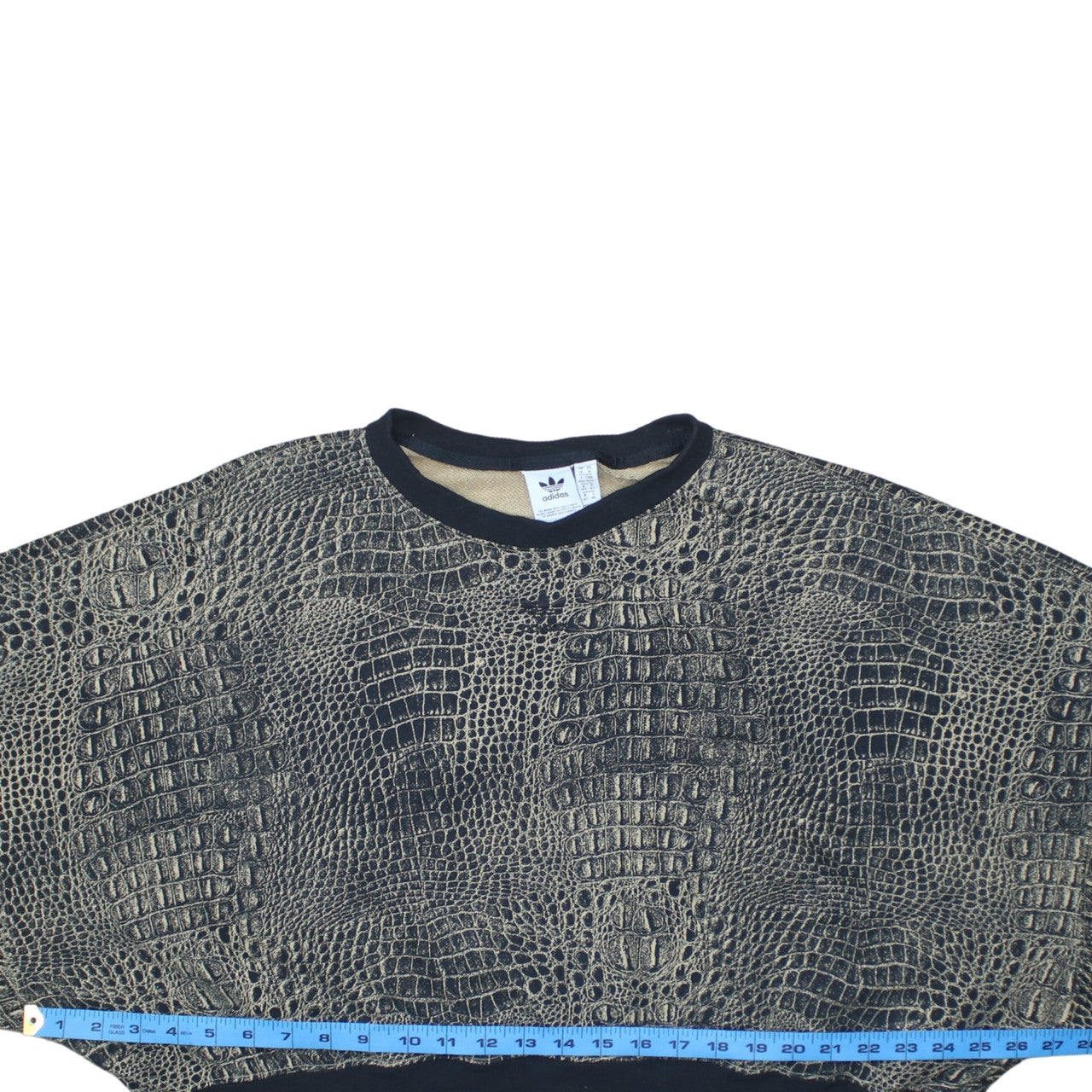 Adidas Womens Beige Animal Print Pullover Sweatshirt Size 14