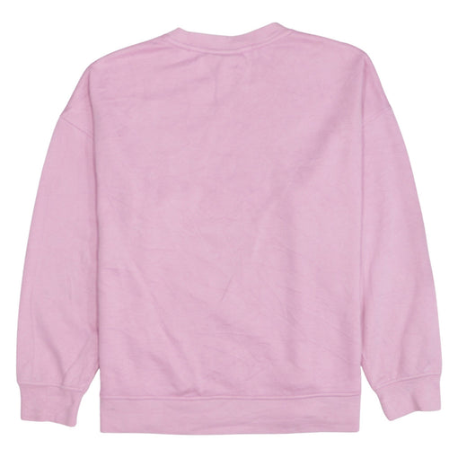 Disney Women Pink Minnie Mouse Sweatshirt Size L 14/16 Pullover