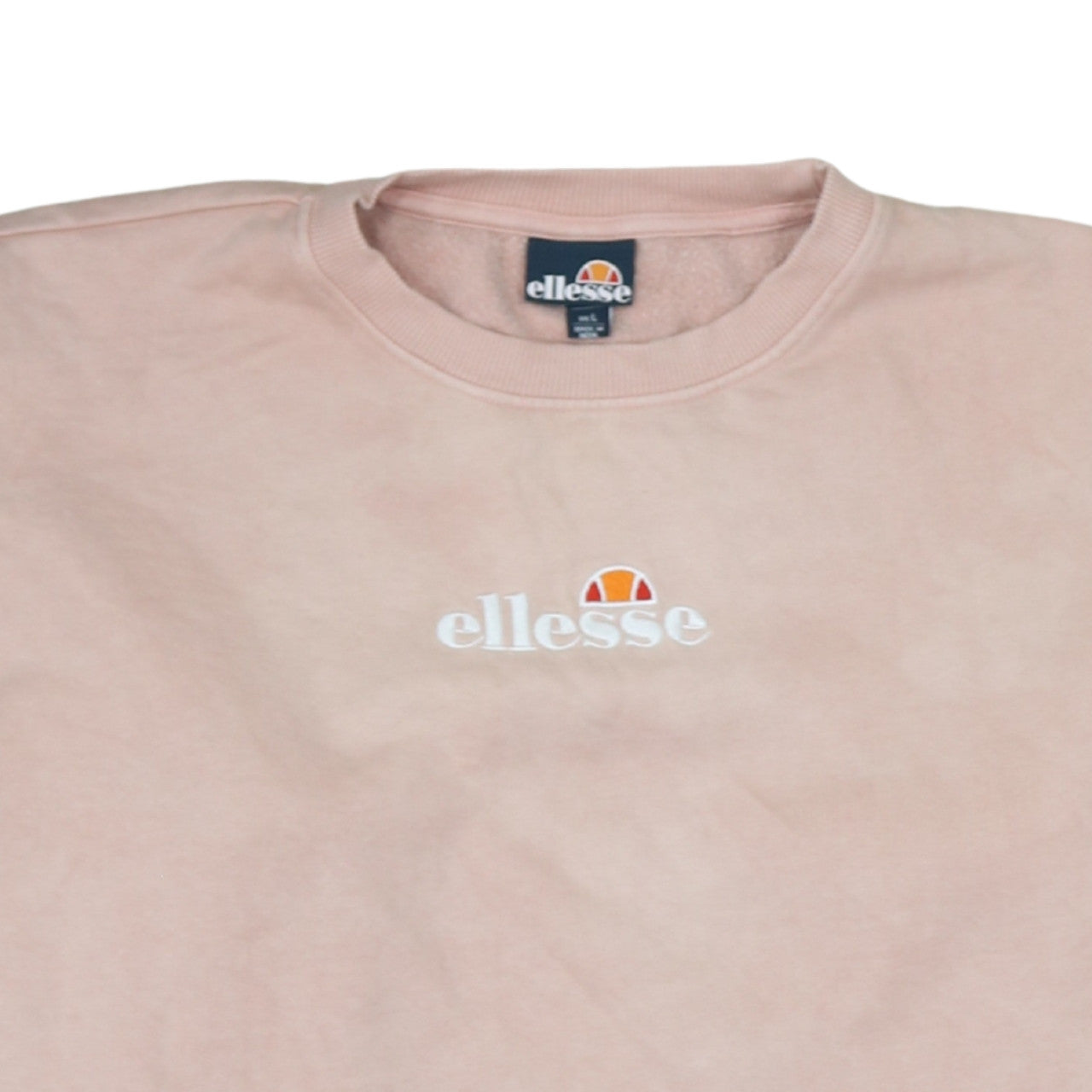 Ellesse Womens Pink Sweatshirt L Cotton Crew Neck Long Sleeve Casual