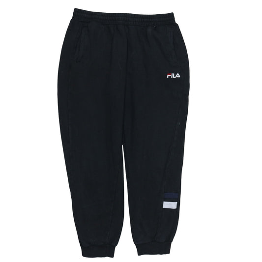 Fila Men's Black L Jogger Sweatpants Cotton Blend Activewear Trousers