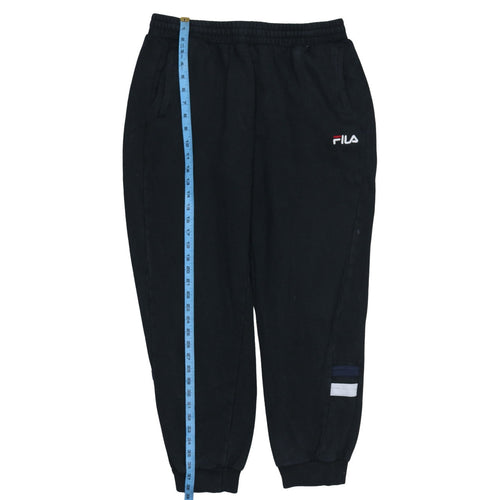 Fila Men's Black L Jogger Sweatpants Cotton Blend Activewear Trousers