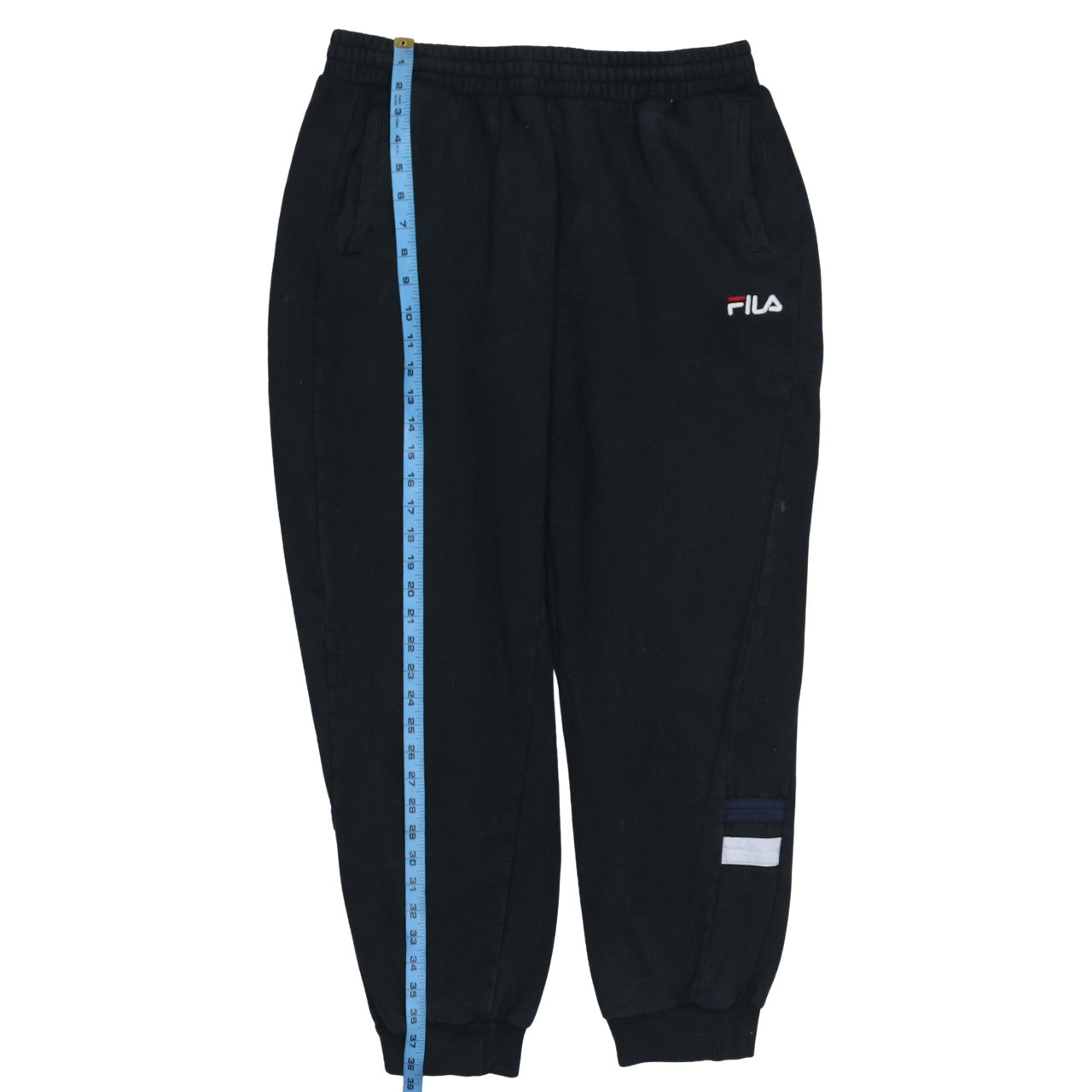 Fila Men's Black L Jogger Sweatpants Cotton Blend Activewear Trousers