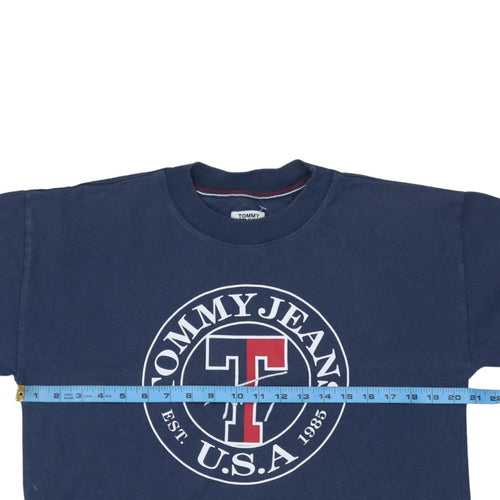 Tommy Jeans Men's Blue USA Logo Cotton T-Shirt Size M