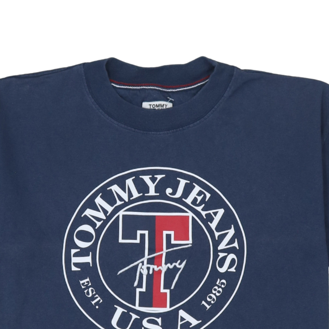 Tommy Jeans Men's Blue USA Logo Cotton T-Shirt Size M