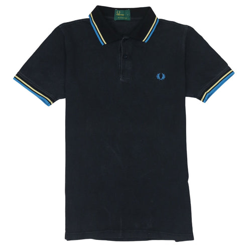 Fred Perry Men’s Black Cotton Pique Polo Shirt L Short Sleeve