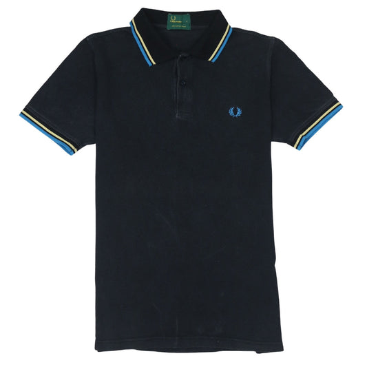 Fred Perry Men’s Black Cotton Pique Polo Shirt L Short Sleeve