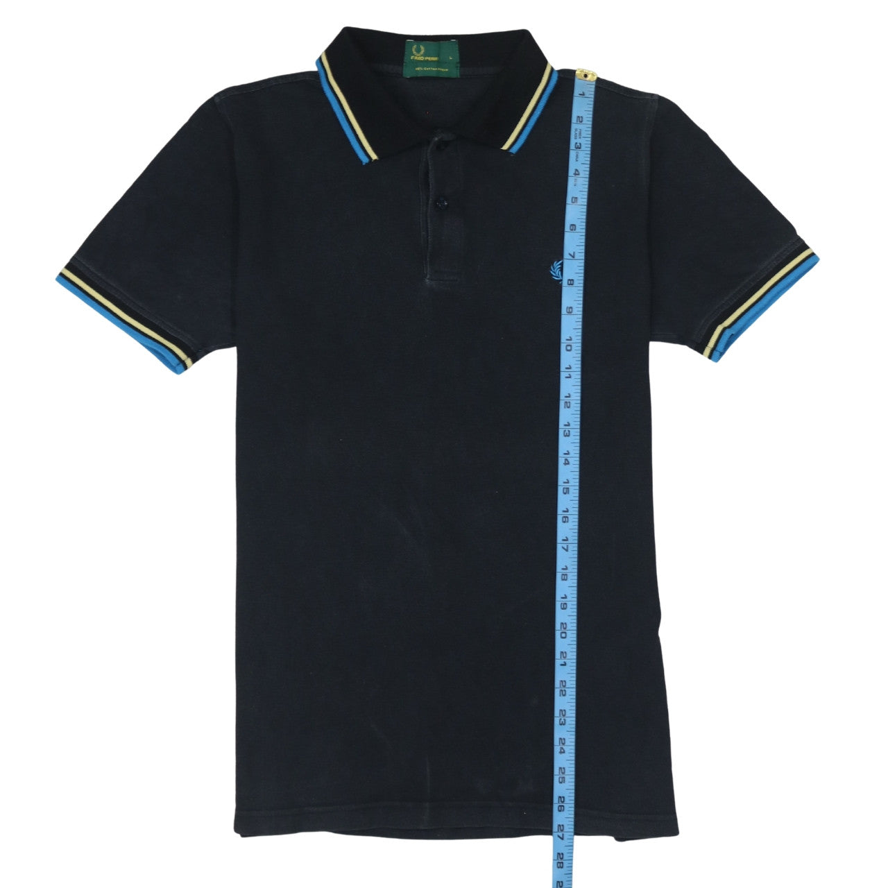 Fred Perry Men’s Black Cotton Pique Polo Shirt L Short Sleeve