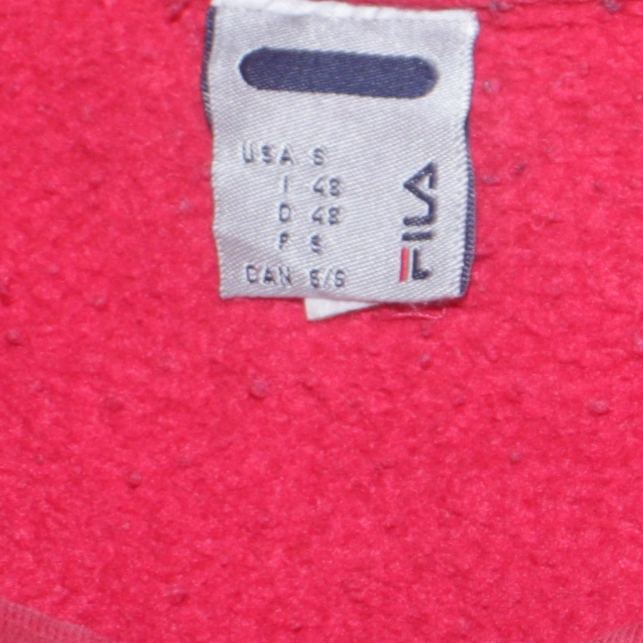 Fila Men's Red Pullover Sweatshirt Small Embroidered Logo Vintage