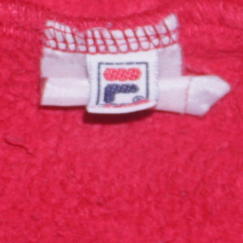 Fila Men's Red Pullover Sweatshirt Small Embroidered Logo Vintage