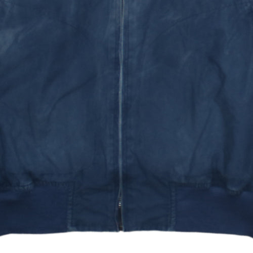 Nautica Men's Blue Cotton Bomber Jacket Size L Sporting Club