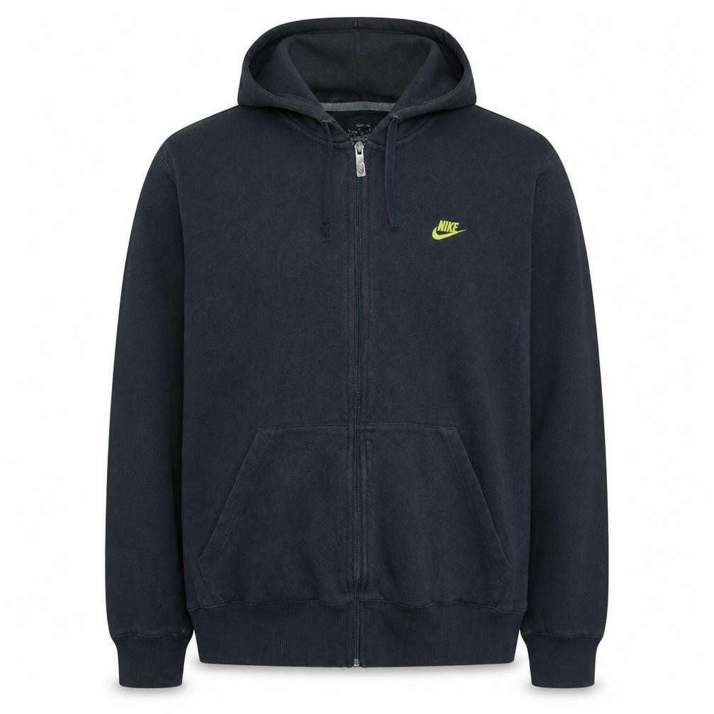 Nike Men's Black Full Zip Hoodie L Sportswear Fleece Sweatshirt