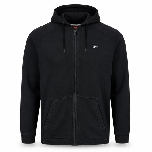 Nike Mens Black Full Zip Hoodie L Sportswear Fleece Sweatshirt
