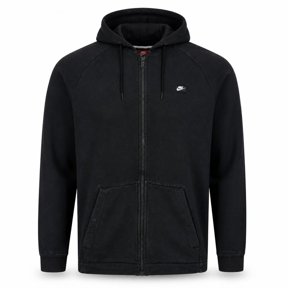 Nike Mens Black Full Zip Hoodie L Sportswear Fleece Sweatshirt