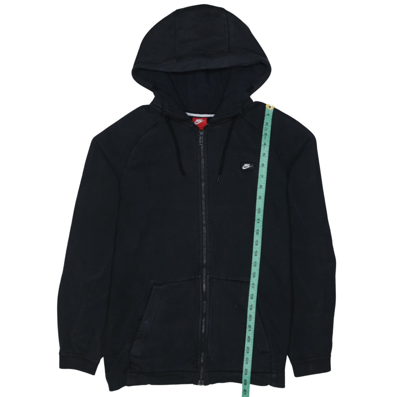 Nike Mens Black Full Zip Hoodie L Sportswear Fleece Sweatshirt