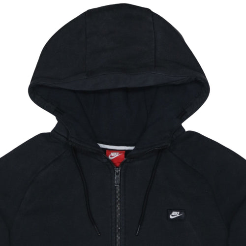 Nike Mens Black Full Zip Hoodie L Sportswear Fleece Sweatshirt