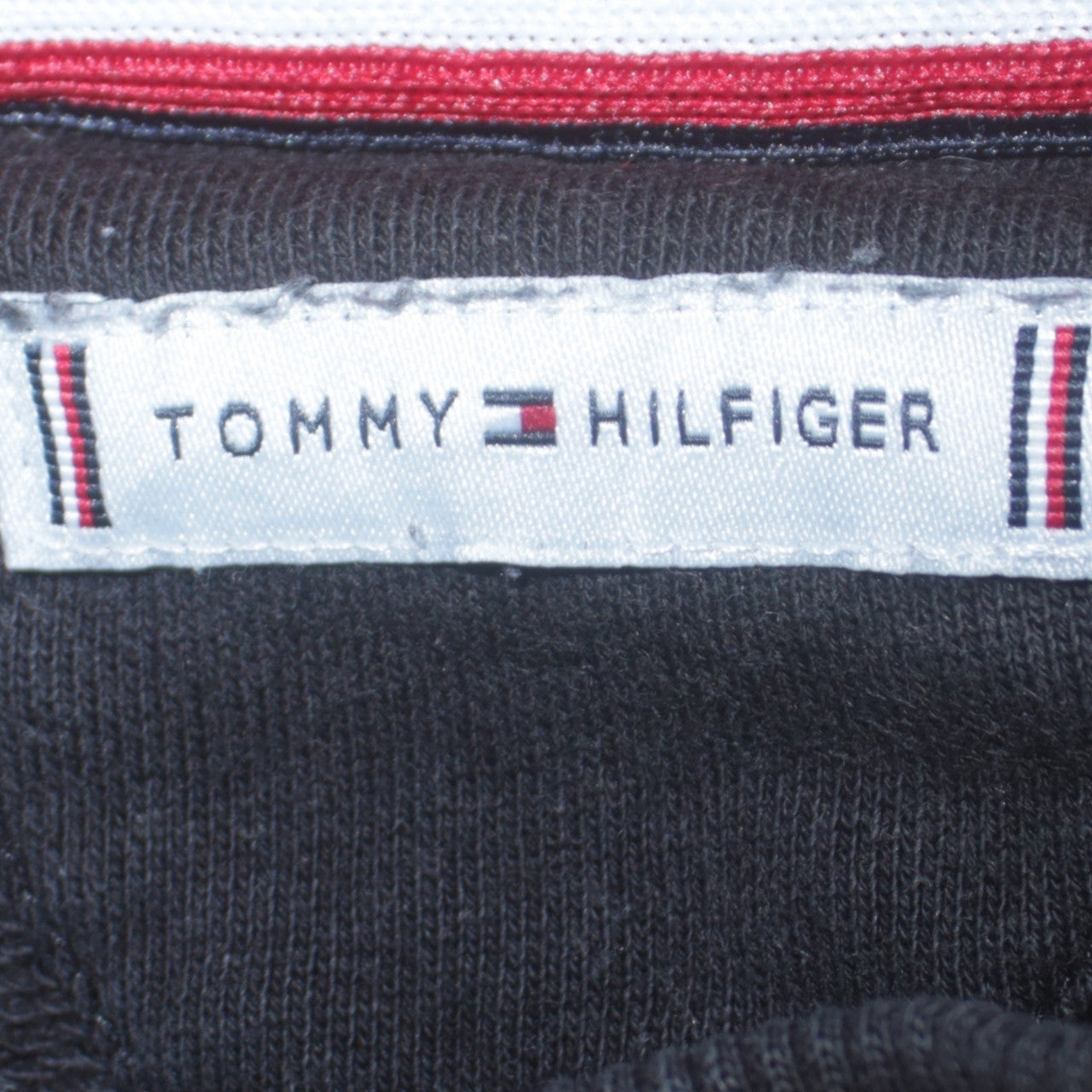 Tommy Hilfiger Men's Black Cotton Crew Neck Sweatshirt M