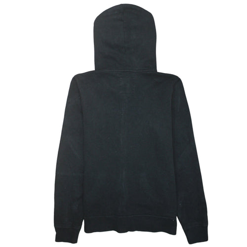 Hollister Men Black Full Zip Hoodie S Logo Fleece Sweatshirt