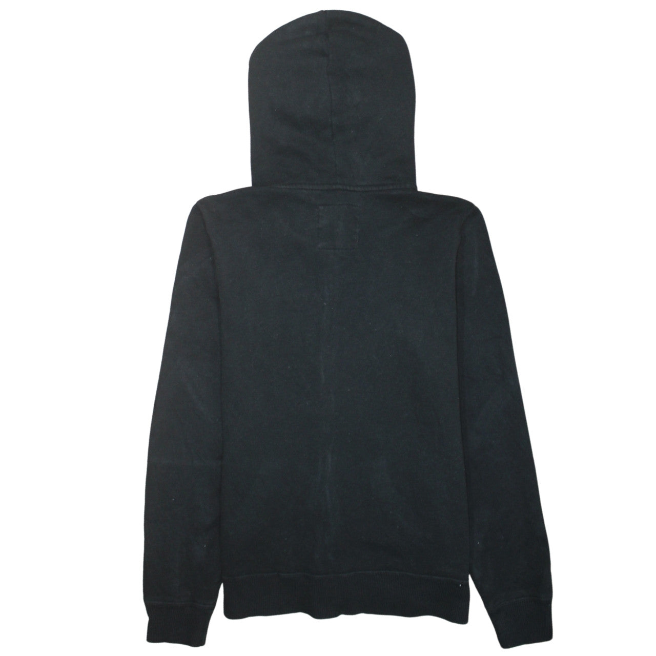 Hollister Men Black Full Zip Hoodie S Logo Fleece Sweatshirt