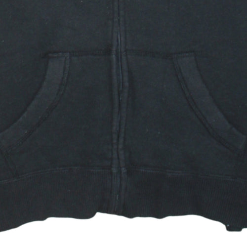 Hollister Men Black Full Zip Hoodie S Logo Fleece Sweatshirt