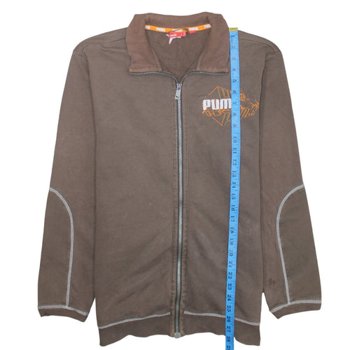 Puma Men's Brown 2XL Full Zip Sports Sweatshirt