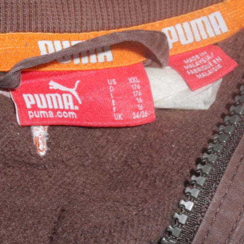 Puma Men's Brown 2XL Full Zip Sports Sweatshirt