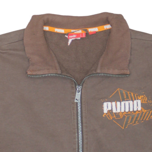 Puma Men's Brown 2XL Full Zip Sports Sweatshirt