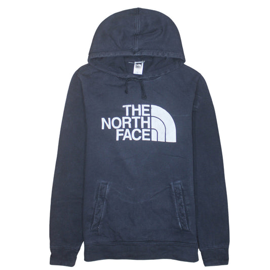 Front view of The North Face Men's Black Pullover Hoodie, size M, Logo Cotton