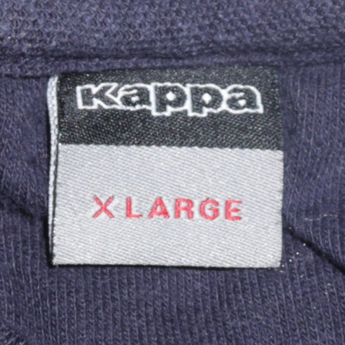 Kappa Men's Blue XL Polo Shirt Regular Fit Cotton Blend Casual