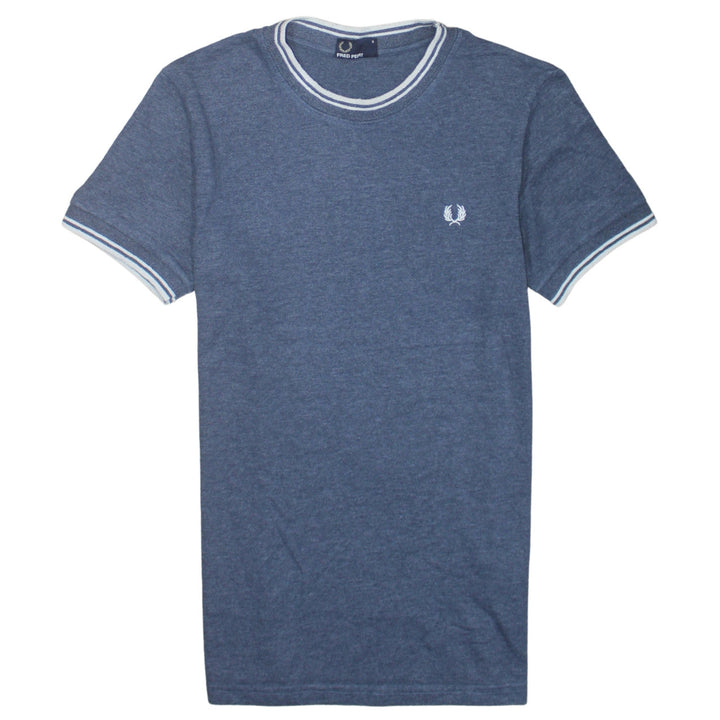 Fred Perry Men's Blue Crew Neck Short Sleeve T-Shirt Size S Classic