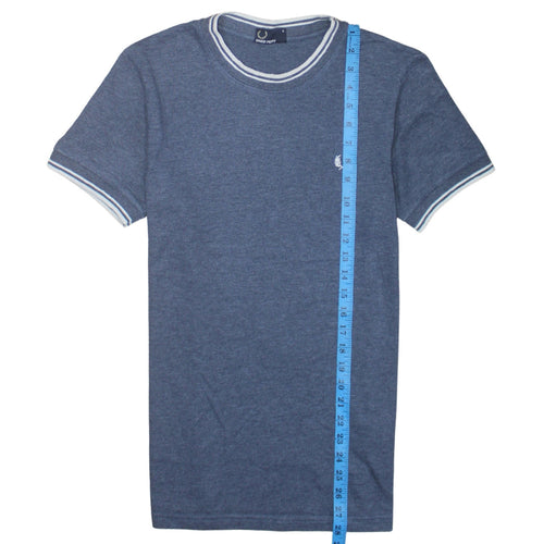 Fred Perry Men's Blue Crew Neck Short Sleeve T-Shirt Size S Classic