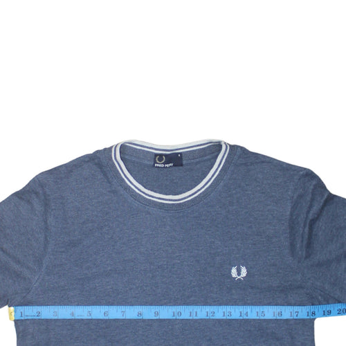 Fred Perry Men's Blue Crew Neck Short Sleeve T-Shirt Size S Classic