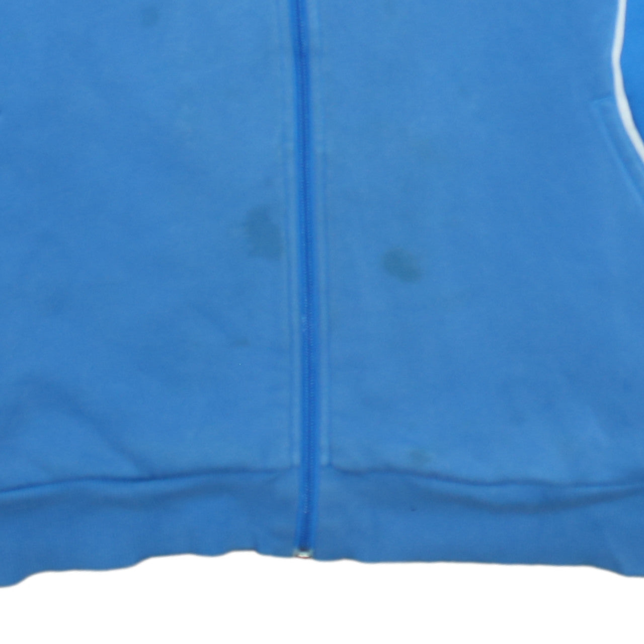 Adidas Men's Blue Full Zip Fleece Hoodie Size L Sportswear