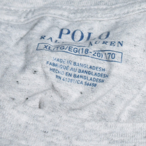 Polo Ralph Lauren Men’s Grey XL Classic Crew Neck Cotton T-Shirt