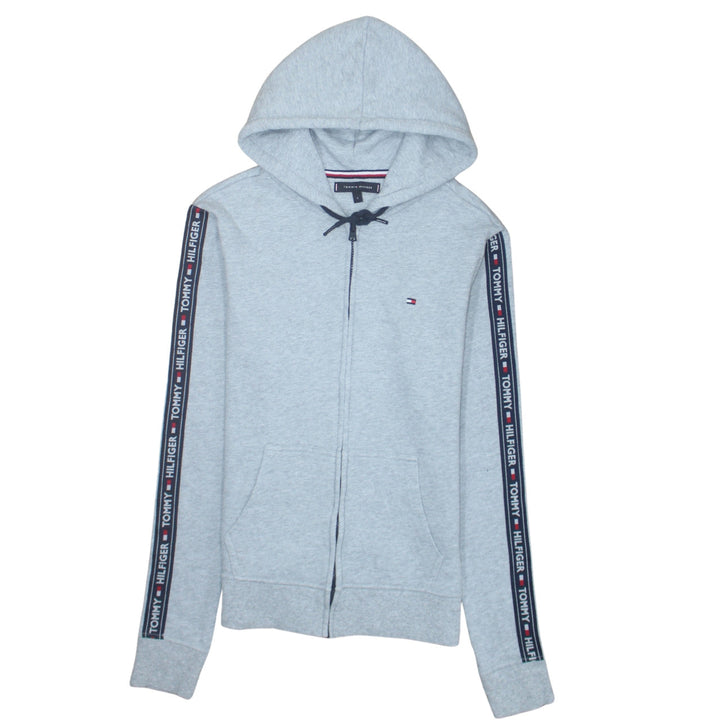 Tommy Hilfiger Men's Grey Full Zip Hoodie Size S Logo Sleeve Detail