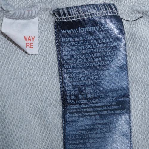 Tommy Hilfiger Men's Grey Full Zip Hoodie Size S Logo Sleeve Detail