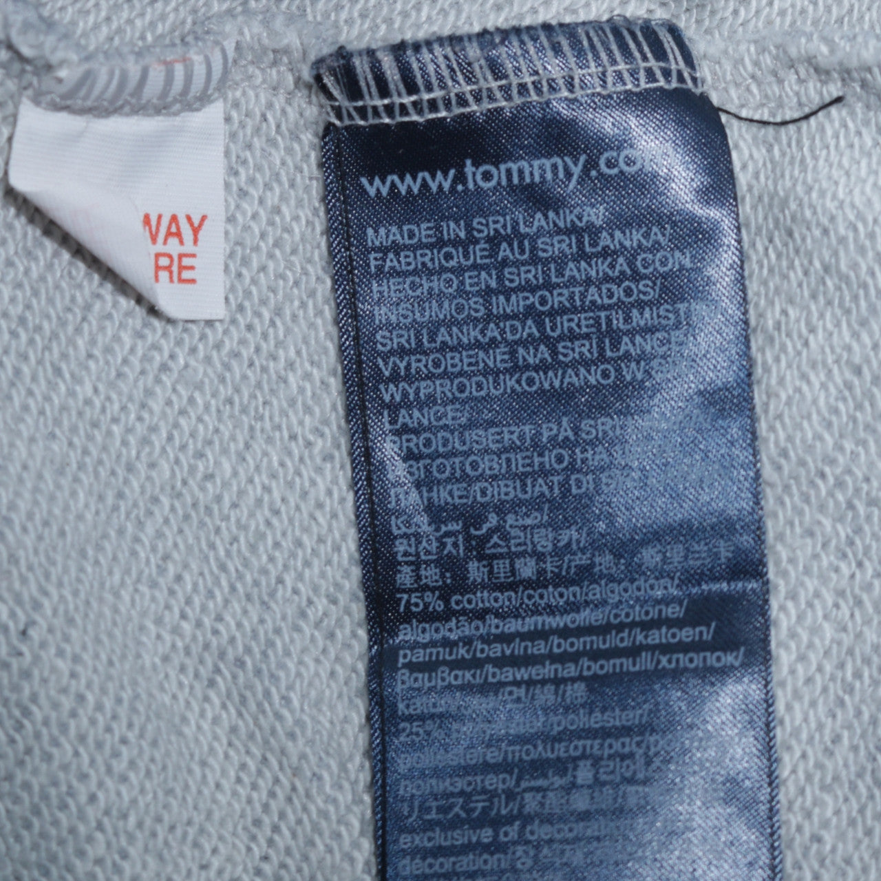 Tommy Hilfiger Men's Grey Full Zip Hoodie Size S Logo Sleeve Detail